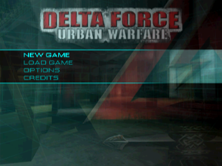 Delta Force Urban Warfare title screen for Playstation